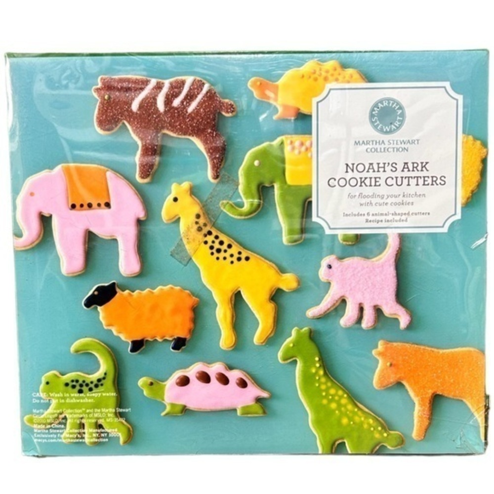 NWT Martha Stewart Collection Noah’s Ark Cookie Cutters Baking Set of 6‎ Animals